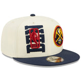 Denver Nuggets New Era 2022 NBA Draft 9FIFTY Snapback Adjustable Hat - Cream/Navy - Pro Jersey Sports