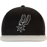 Men's Mitchell & Ness San Antonio Spurs Core 2 Tone Black/Gray Adjustable Snapback Hat - Pro Jersey Sports