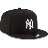 Men's New York Yankees New Era Black & White 9FIFTY Snapback Hat - Pro Jersey Sports