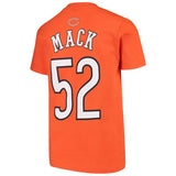 Chicago Bears Youth Khalil Mack NFL Mainliner Orange Name and Number T- shirt - Pro Jersey Sports
