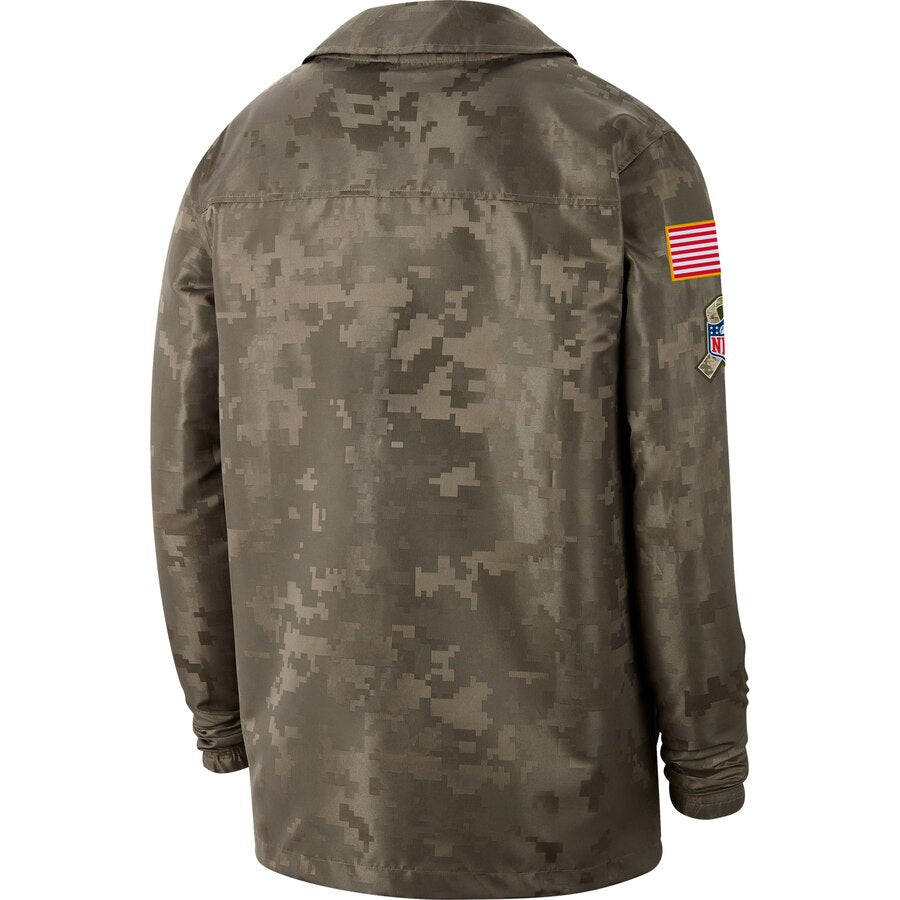 Men's Chicago Bears Nike Camo 2019 Salute to Service Sideline Full-Snap Lightweight Jacket