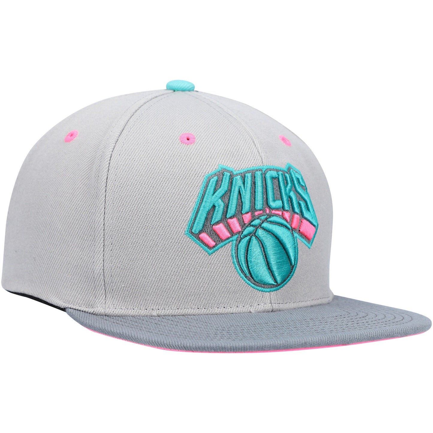 Men's New York Knicks Mitchell & Ness Gray Wolf Mags Snapback Hat