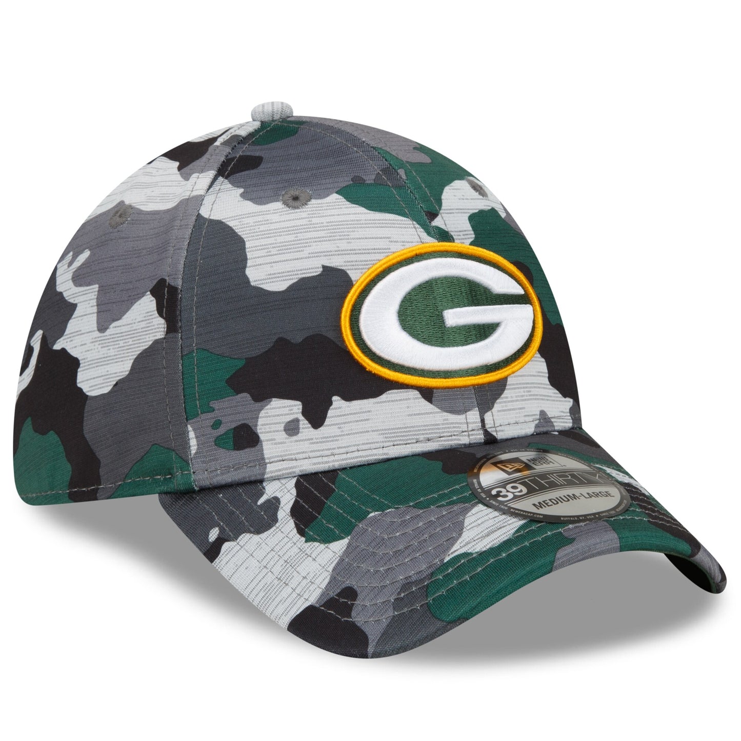 Men's Green Bay Packers New Era Camo 2022 NFL Training Camp Official 39THIRTY Flex Hat