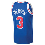 Men's Philadelphia 76ers Allen Iverson Mitchell & Ness Royal 1996-97 Hardwood Classics Swingman Jersey - Pro Jersey Sports