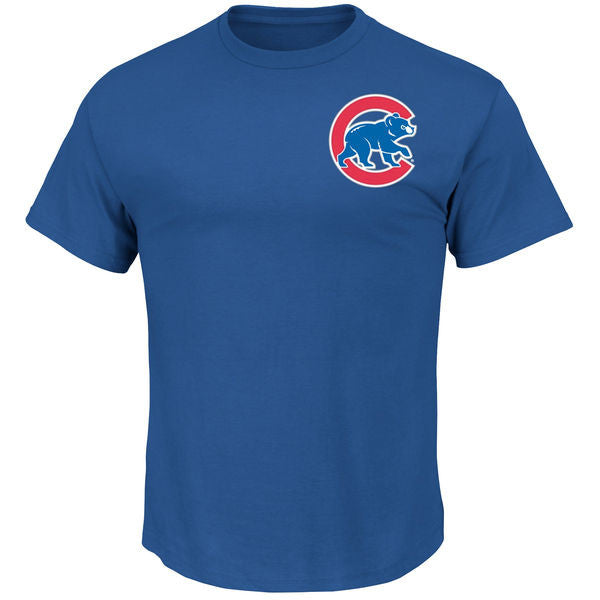 Men's Big & Tall Chicago Cubs Majestic Royal New Wordmark T-Shirt