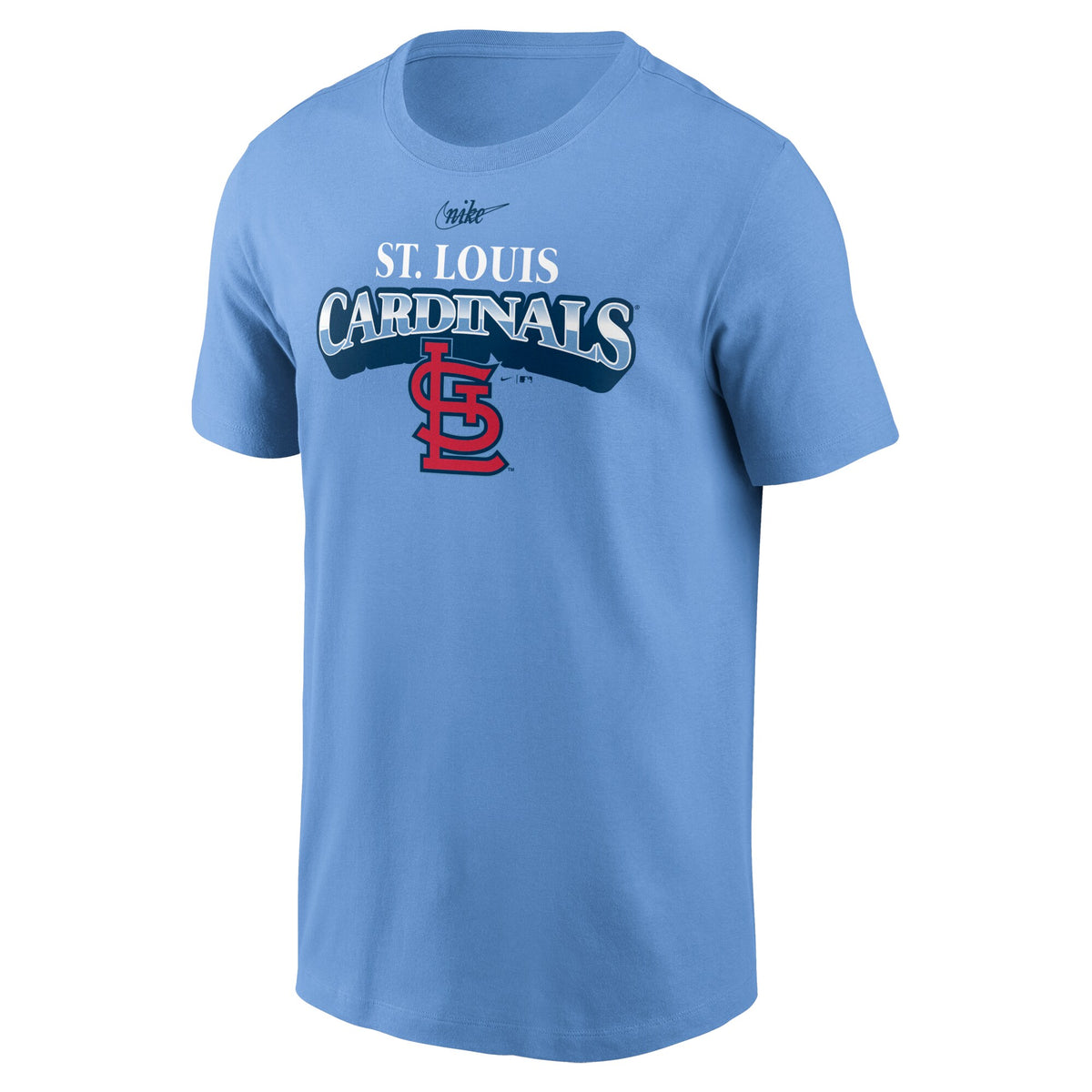 St. Louis Cardinals Nike Cooperstown Collection Rewind Arch T-Shirt - Light Blue - Pro Jersey Sports