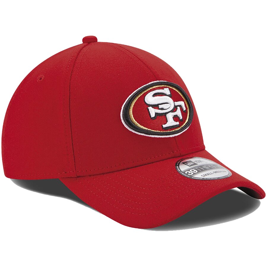 Mens San Francisco 49ers New Era Scarlet 39THIRTY Team Classic Flex Hat