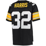 Men's Pittsburgh Steelers Franco Harris Mitchell & Ness Black Retired Player Replica Jersey - Pro Jersey Sports