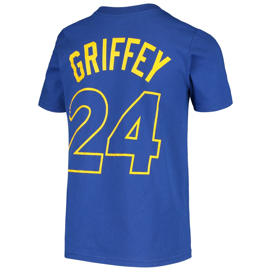 Men's Seattle Mariners Ken Griffey Jr. Nike Royal Cooperstown Collection Name & Number T-Shirt