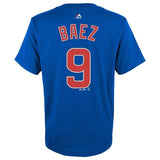 Youth MLB Chicago Cubs Javier Baez Majestic Royal Player Name & Number T-Shirt - Pro Jersey Sports