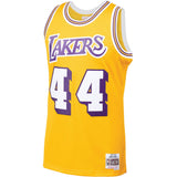 Mens Jerry West Los Angeles Lakers Mitchell & Ness Gold 1971-72 Hardwood Classics Swingman Jersey - Pro Jersey Sports