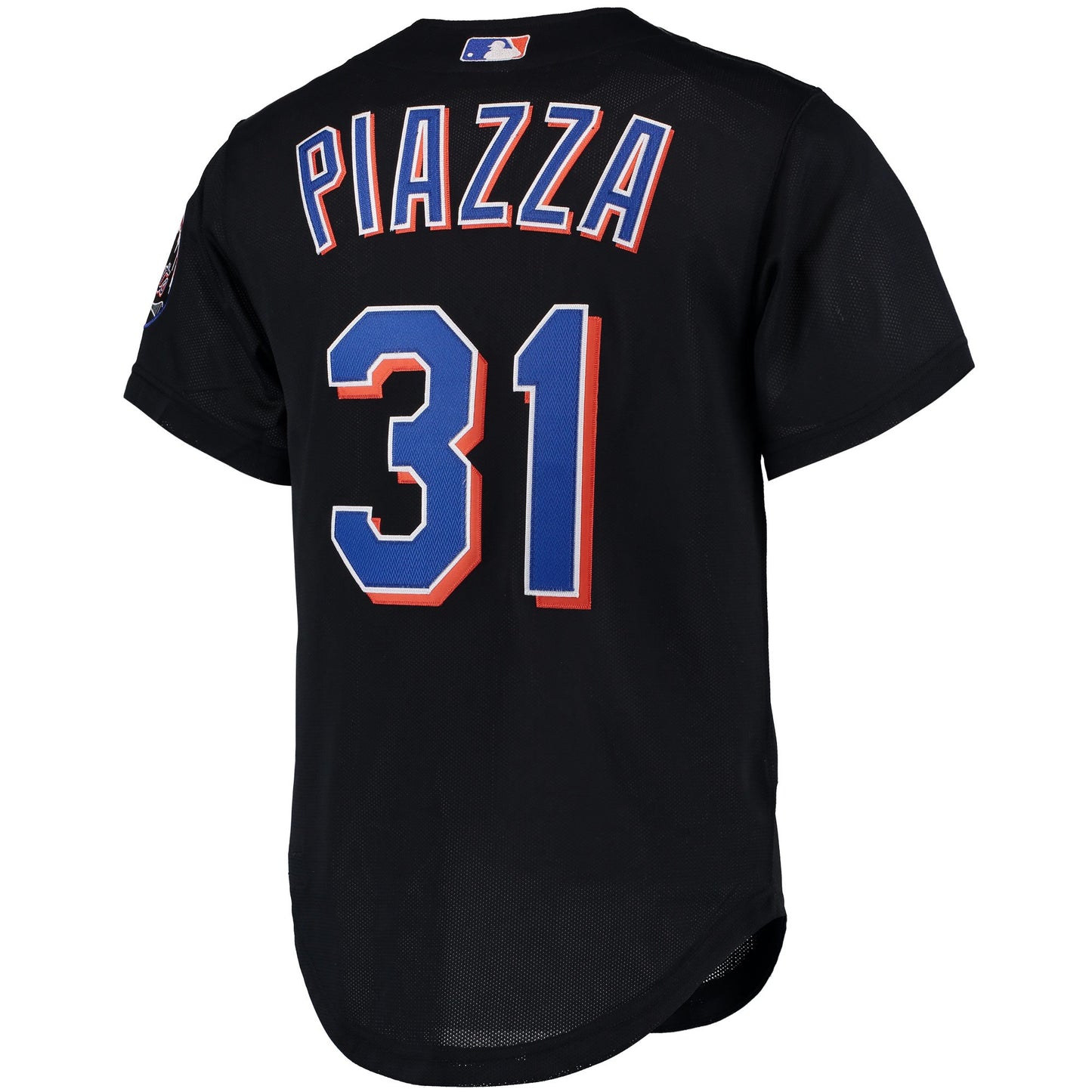Men's New York Mets Mike Piazza Mitchell & Ness Black Cooperstown Collection Mesh Batting Practice Jersey