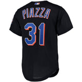 Men's New York Mets Mike Piazza Mitchell & Ness Black Cooperstown Collection Mesh Batting Practice Jersey - Pro Jersey Sports