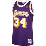 Men's Los Angeles Lakers Shaquille O'Neal Mitchell & Ness NBA Mens Hardwood Classic 1996-97 Swingman Purple Jersey - Pro Jersey Sports