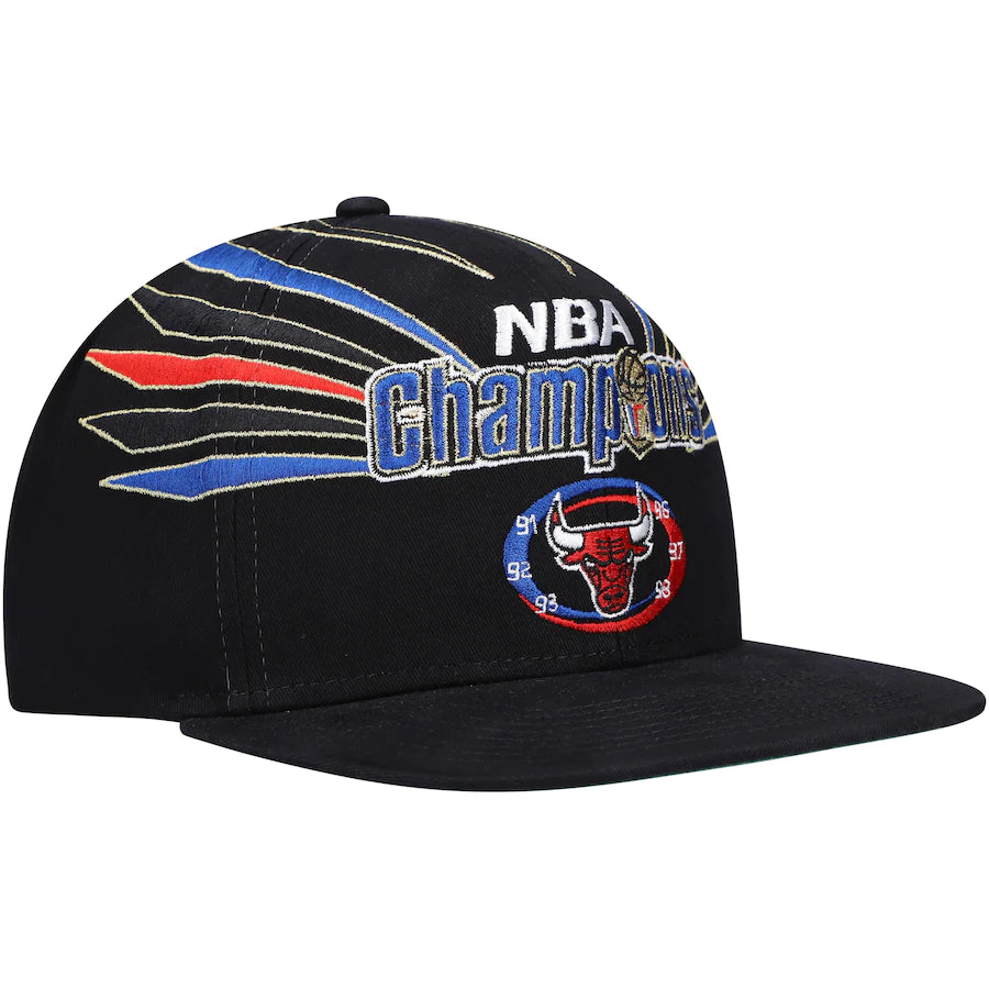 Men's Chicago Bulls Mitchell & Ness Black Hardwood Classics 1998 NBA Champions Snapback Hat