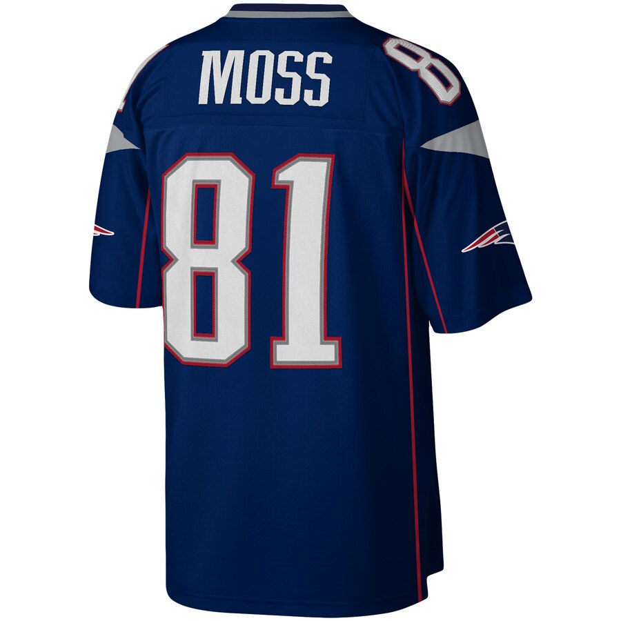 Men's Randy Moss New England Patriots Mitchell & Ness Navy Legacy Replica Jersey