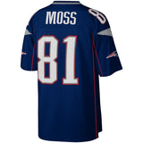 Men's Randy Moss New England Patriots Mitchell & Ness Navy Legacy Replica Jersey - Pro Jersey Sports