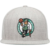 Boston Celtics Team Gray Heathered 2.0 Mitchell & Ness Snapback Hat - Pro Jersey Sports
