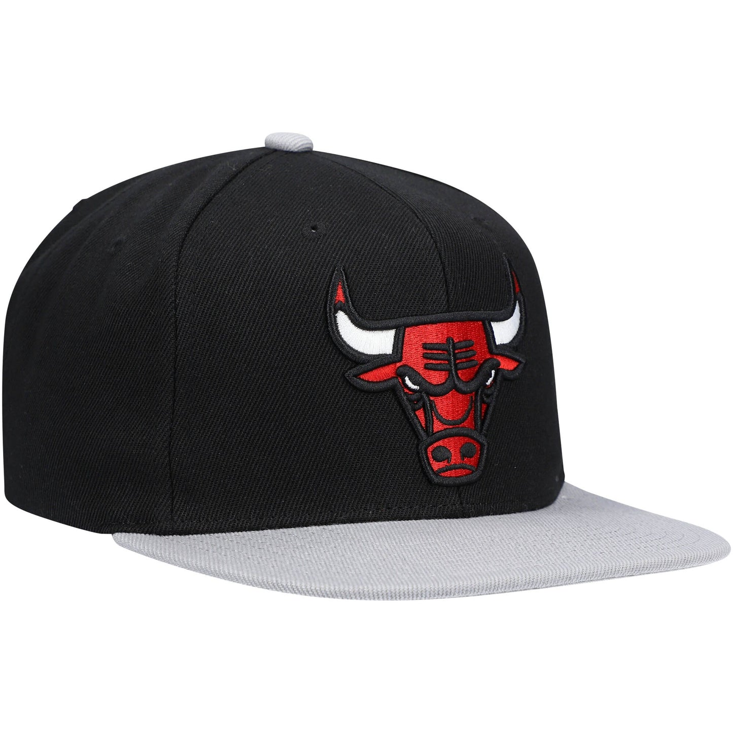 Men's Mitchell & Ness Chicago Bulls Core Black/ Gray Adjustable Snapback Hat