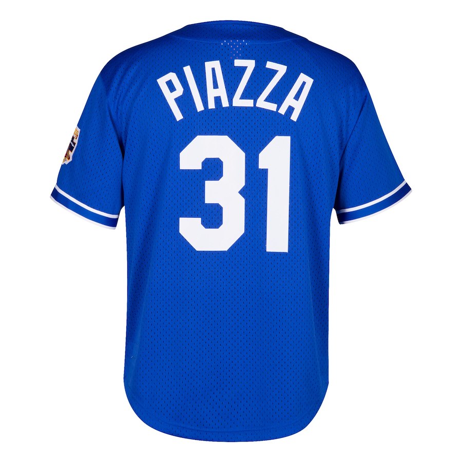 Men's Los Angeles Dodgers Mike Piazza Mitchell & Ness Royal Cooperstown Collection Mesh Batting Practice Jersey