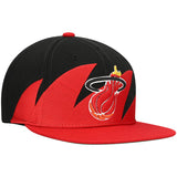 Miami Heat HWC Sharktooth Mitchell & Ness Snapback Hat - Pro Jersey Sports