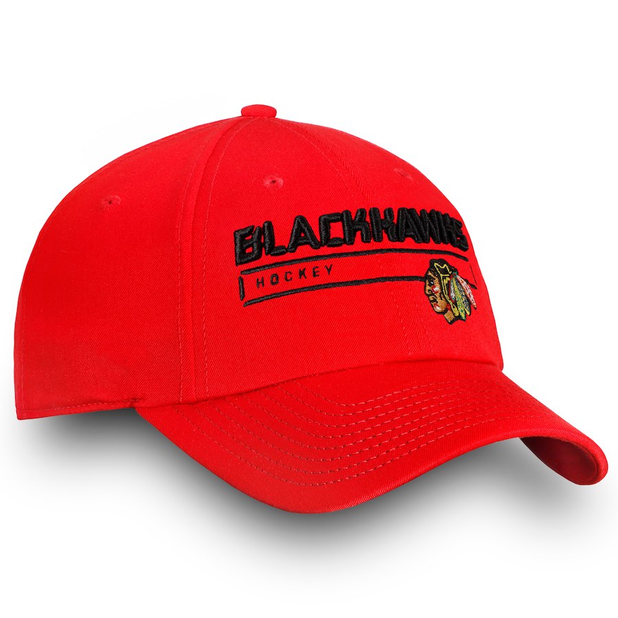 Men's Chicago Blackhawks Fanatics Branded Red Authentic Pro Rinkside Fundamental Adjustable Hat