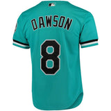 Men's Florida Marlins Andre Dawson 1995 Mitchell & Ness Teal Fashion Cooperstown Collection Mesh Batting Practice Jersey - Pro Jersey Sports