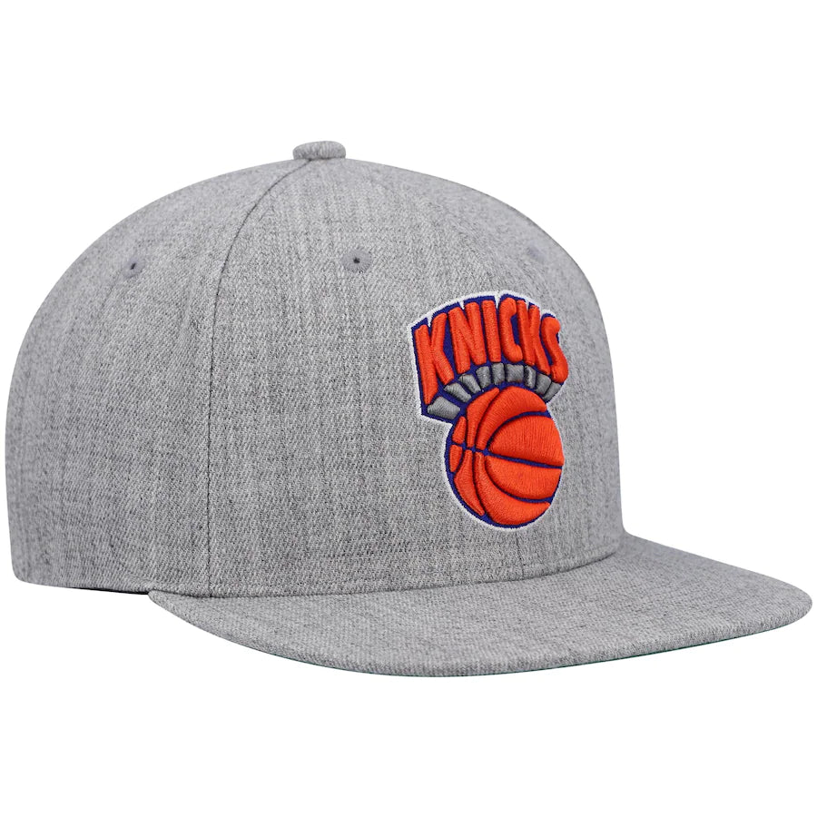 New York Knicks HWC Gray Heathered 2.0 Mitchell & Ness Snapback Hat