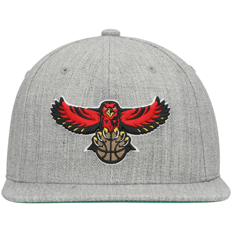 Atlanta Hawks Team Heathered Gray HWC 2.0 Mitchell & Ness Snapback Hat