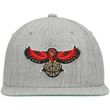 Atlanta Hawks Team Heathered Gray HWC 2.0 Mitchell & Ness Snapback Hat - Pro Jersey Sports