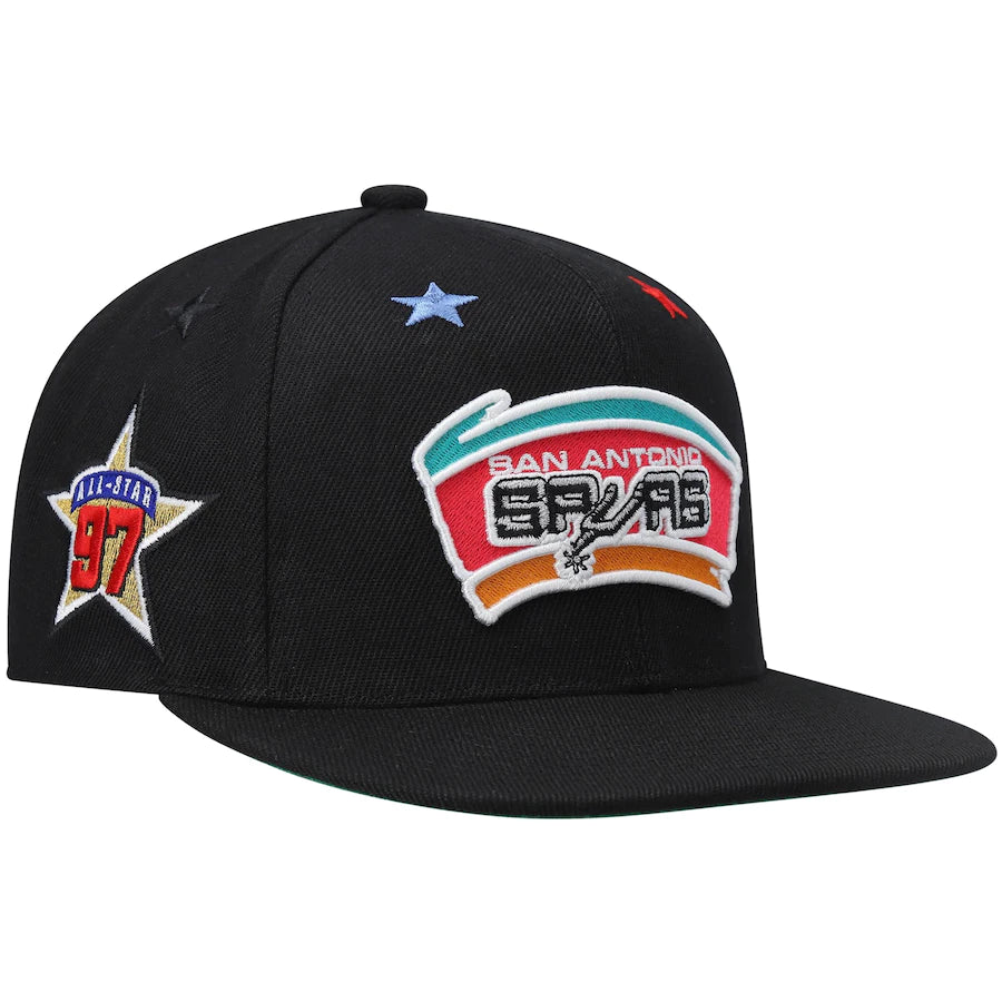 San Antonio Spurs NBA 97 Top Star HWC Black Mitchell & Ness Snapback Hat