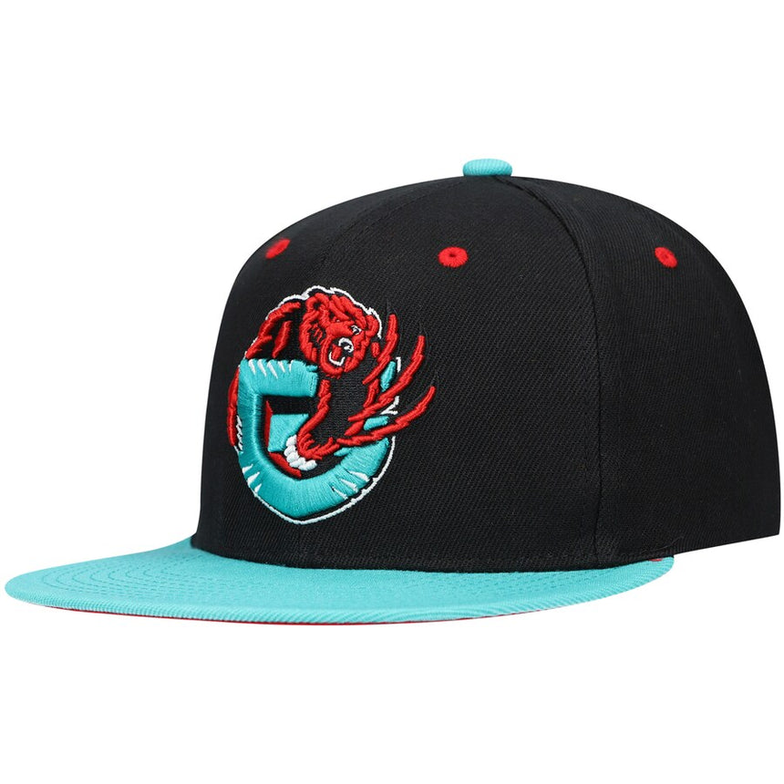 Men's Mitchell & Ness Black/Turquoise Vancouver Grizzlies Hardwood Classics Reload 2.0 Snapback Hat - Pro Jersey Sports