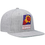 Phoenix Suns HWC Gray Heather 2.0 Mitchell & Ness Snapback Hat - Pro Jersey Sports