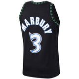 Men's Minnesota Timberwolves Stephon Marbury Mitchell & Ness Black Hardwood Classics Swingman Jersey - Pro Jersey Sports