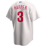 Men's Philadelphia Phillies Bryce Harper Nike White Home Replica Player Jersey - Pro Jersey Sports