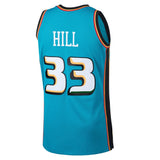 Men's Detroit Pistons Grant Hill Mitchell & Ness Teal 1998-99 Hardwood Classics Swingman Jersey - Pro Jersey Sports
