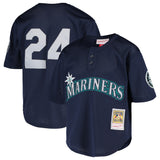 Youth Seattle Mariners Ken Griffey Jr. Mitchell & Ness Navy Cooperstown Collection Mesh Batting Practice Jersey - Pro Jersey Sports