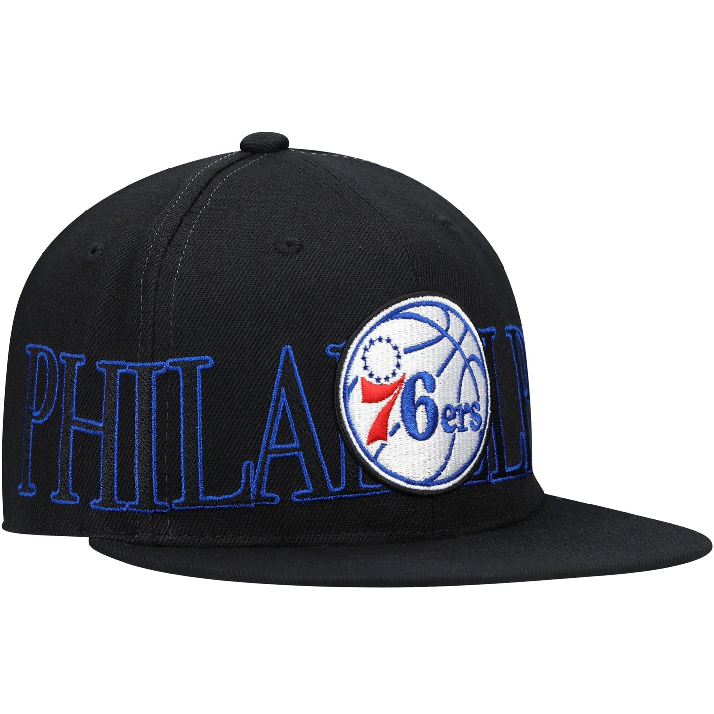 Men's Mitchell & Ness Black Philadelphia 76ers Winner Circle Snapback Hat