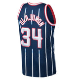Men's Houston Rockets Hakeem Olajuwon Mitchell & Ness Navy 1996-97 Hardwood Classics Swingman Jersey - Pro Jersey Sports