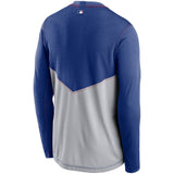 Men's Chicago Cubs Nike Royal/Gray Authentic Collection Game Performance Long Sleeve Dri-Fit Tee - Pro Jersey Sports