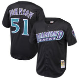 Randy Johnson Arizona Diamondbacks Mitchell & Ness Youth Cooperstown Collection Mesh Batting Practice Jersey - Black - Pro Jersey Sports