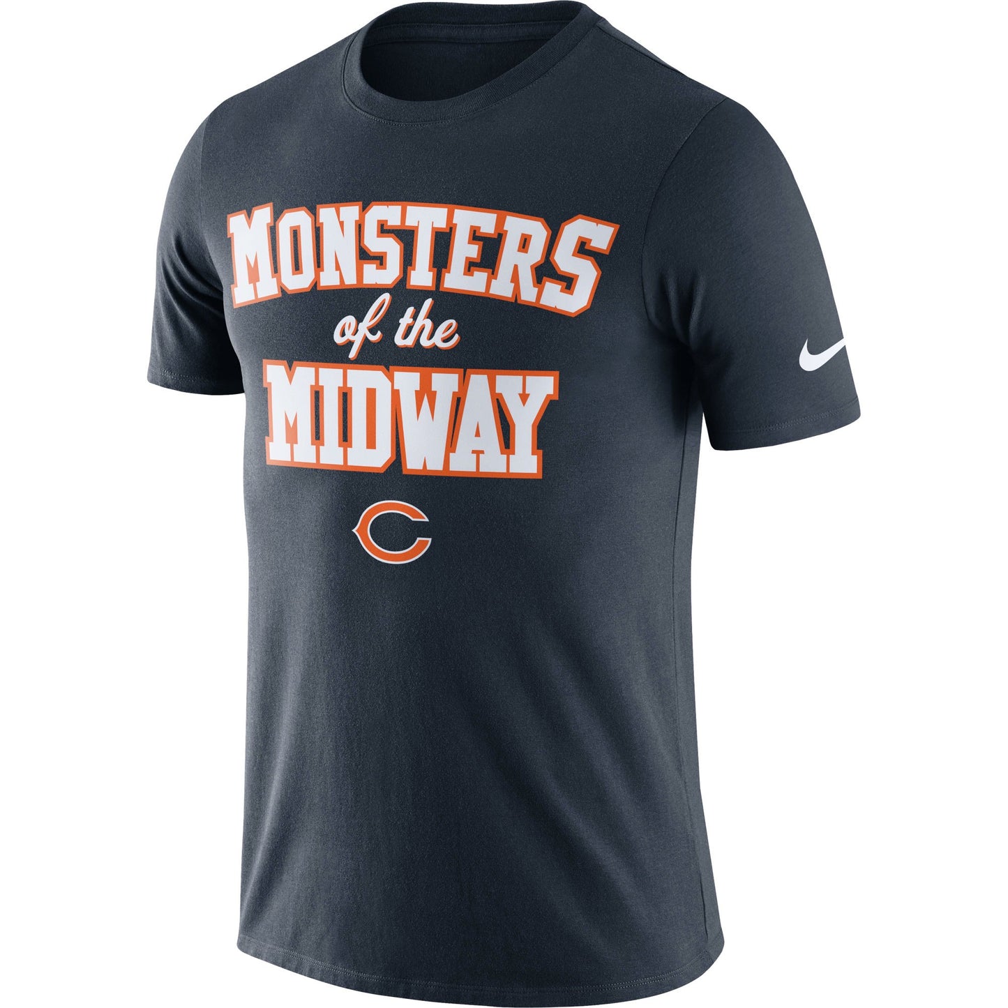 Mens NFL Chicago Bears "Monsters of the Midway" Nike Local Lockup Performance T-Shirt - Navy