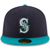 Men's Seattle Mariners New Era Navy/Aqua Alternate Authentic Collection On Field 59FIFTY Fitted Hat - Pro Jersey Sports