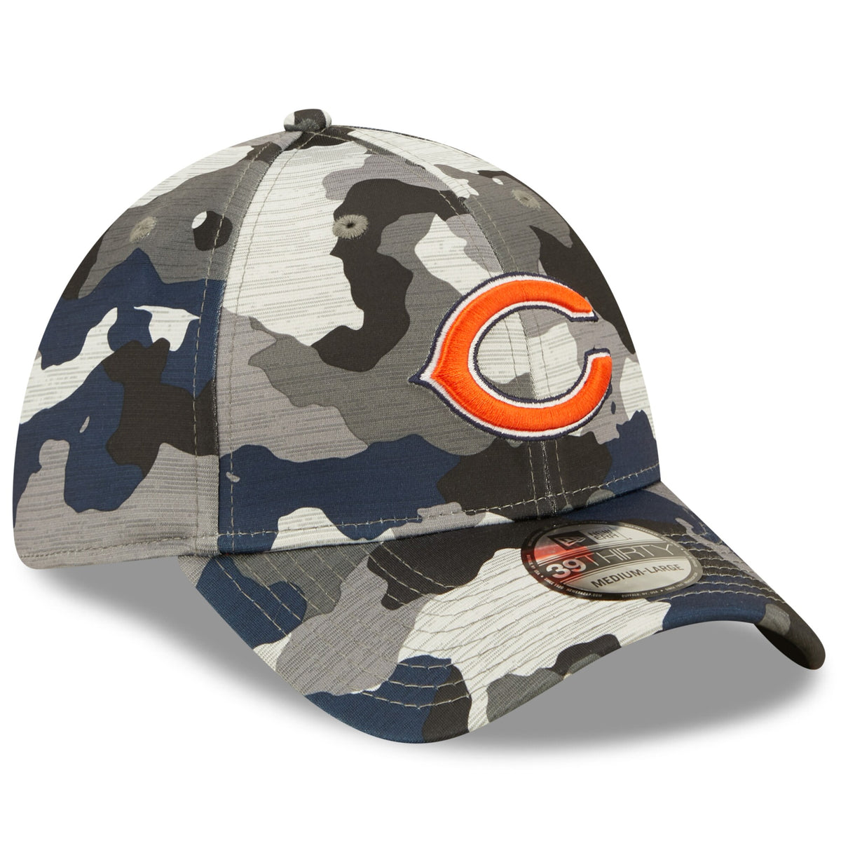 Men's Chicago Bears New Era Camo 2022 NFL Training Camp Official 39THIRTY Flex Hat - Pro Jersey Sports