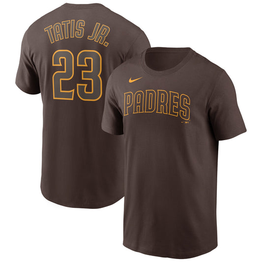Men's Fernando Tatis Jr. San Diego Padres Nike Brown Name & Number T-Shirt