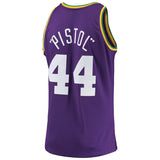 Men's New Orleans Jazz "Pistol" Pete Maravich Mitchell & Ness Purple Swingman Jersey - Pro Jersey Sports