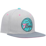 Men's Philadelphia 76ers Mitchell & Ness Gray Wolf Mags Snapback Hat - Pro Jersey Sports