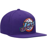 Mens NBA Utah Jazz Purple Team Ground Snapback Hat By Mitchell And Ness - Pro Jersey Sports