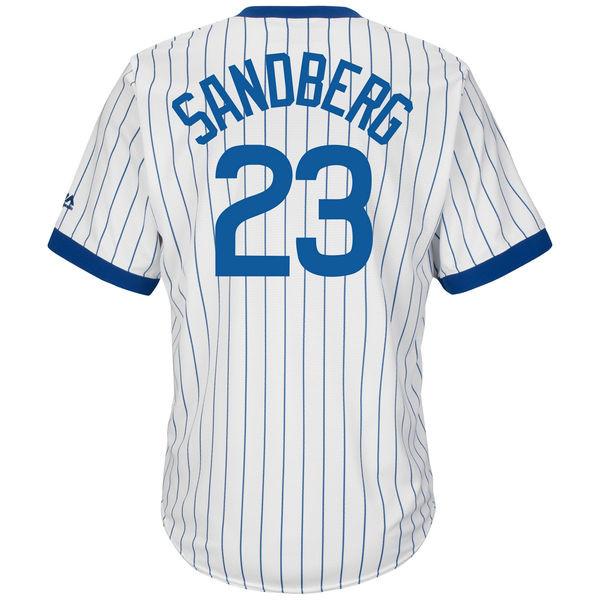 Chicago Cubs Ryne Sandberg Majestic White Home Cool Base Cooperstown Collection Player Jersey