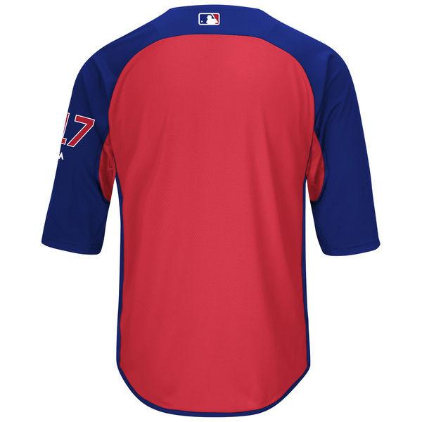 Chicago Cubs Kris Bryant Royal Authentic Collection On-Field 3/4-Sleeve Player Batting Practice Jersey
